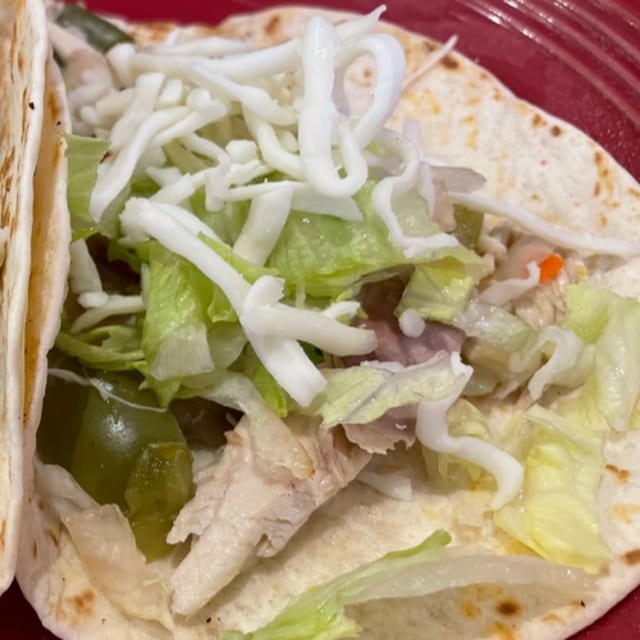 Shredded Chicken Taco.