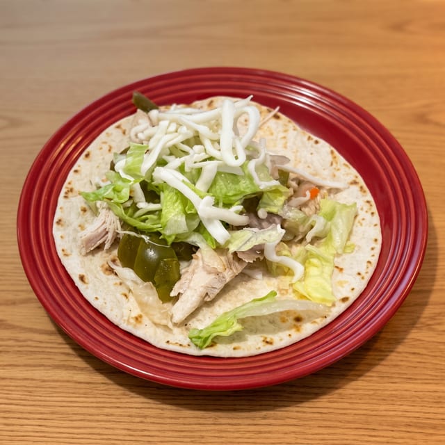 Shredded Chicken Taco.