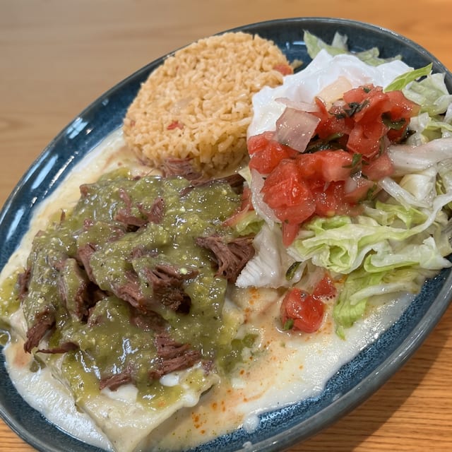 Birria Enchiladas Verdes.